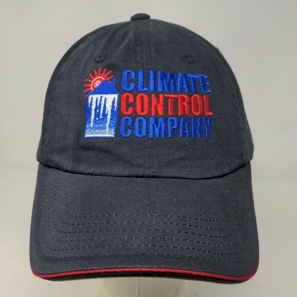 Port Authority Men's Strapback Hat Blue Embroidered Climate Control Company Logo - Picture 2 of 7